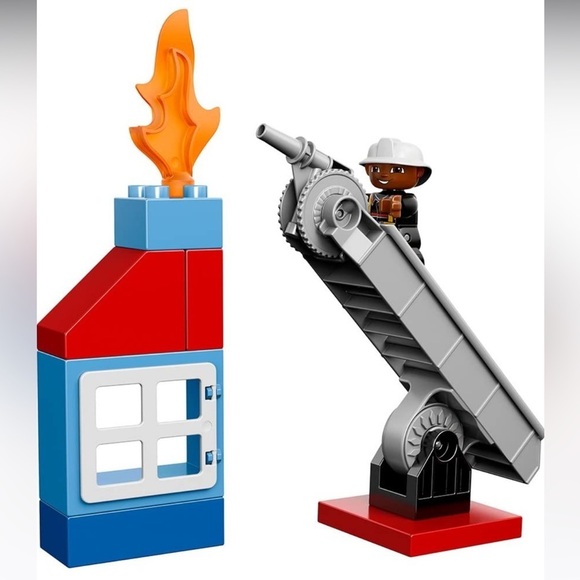 Rare duplo Lego Fire Truck Model 10592 age 2-5 out of stuck - Picture 3 of 11
